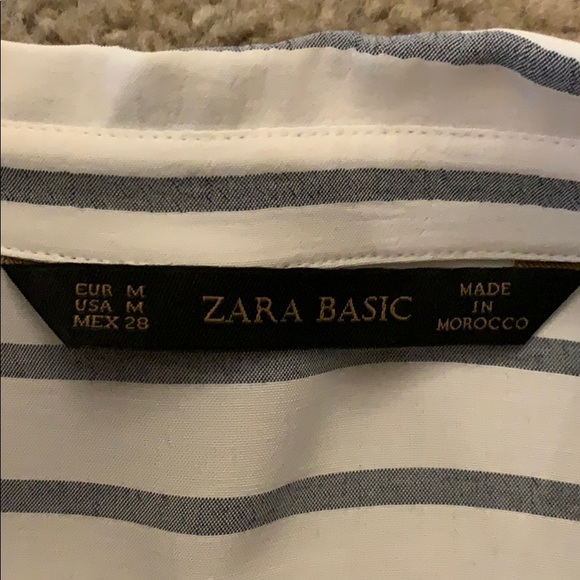 Zara long sleeve gray stripe button up - Picture 2 of 2